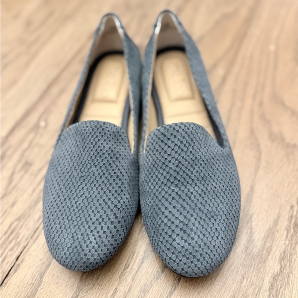 Me Too Blue Flats.  Soft fabric- like new!  Size 6.5